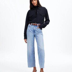 Madewell Curvy Perfect Vintage Wide Leg Crop Jean Altoona Wash Size 27
